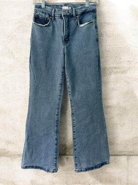 Good American Good Legs Crop mini boot Jeans
